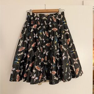 Floral Black Skirt